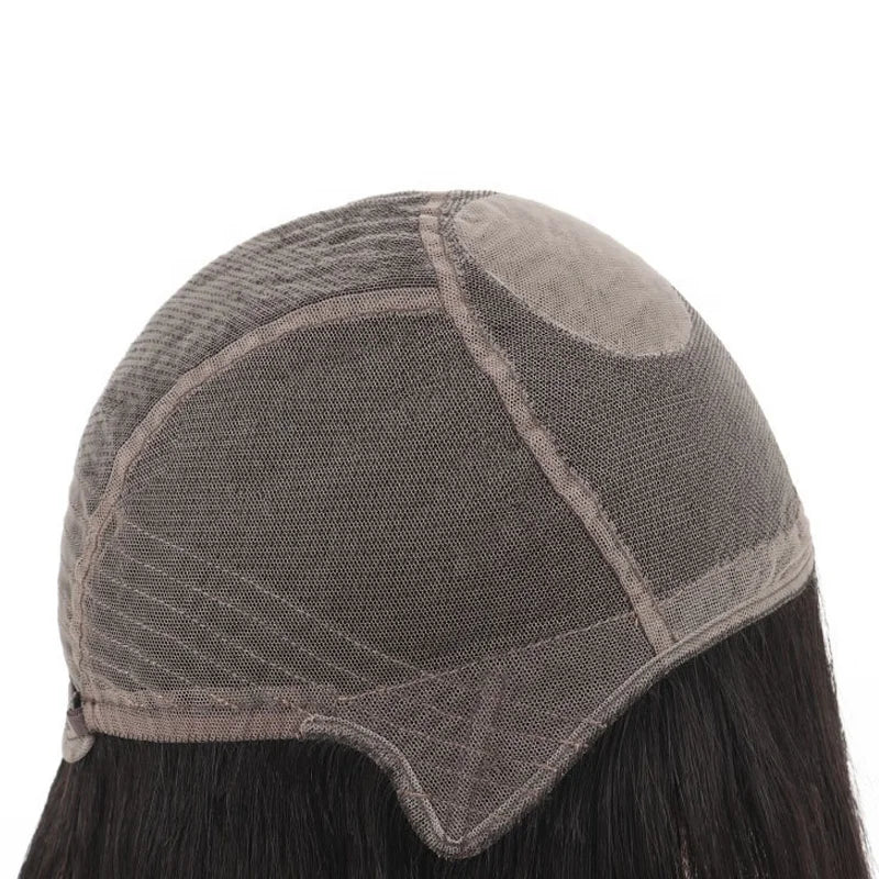 Stock Ready to Ship 100% Virgin Human Hair Hand Made Breathable Alopecia Wig Multi Directional Silk Top Medical Wigs