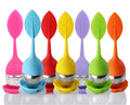 Tea Infuser Silicone Handle Stainless Steel Strainer Drip Tray Included