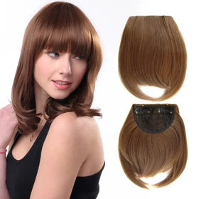 Thick Synthetic Bangs Hair Clip in Extensions Natural Fringe Bangs Clip in Front Short Straight Hair Piece Bangs