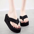 Wholesale Fashion 2025 Summer Thick Soled Outdoor Casual Breathable Flip Flops High Heels Women Shoes Sandals for Slippers