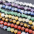 10mm Small Star Charm Reiki Healing Energy Natural Crystal Rainbow Chakra Star Stone Beads for Bracelet Necklace Jewelry Making