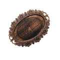 Eco-Friendly Wedding Party Table Decorative Mirror Tray European Retro Oval Plastic Charger Plate