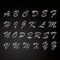 Hot Sale Hot-fix Bling Rhinestone Heat Transfer Capital Alphabet Rhinestone Image for T-shirt