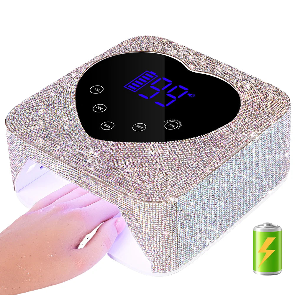 Rechargeable UV Nail Lamp Dryer 30LEDs Professional Wireless Nail Polish Curing Lamp for Drying All Nails Gel Polish Manicure