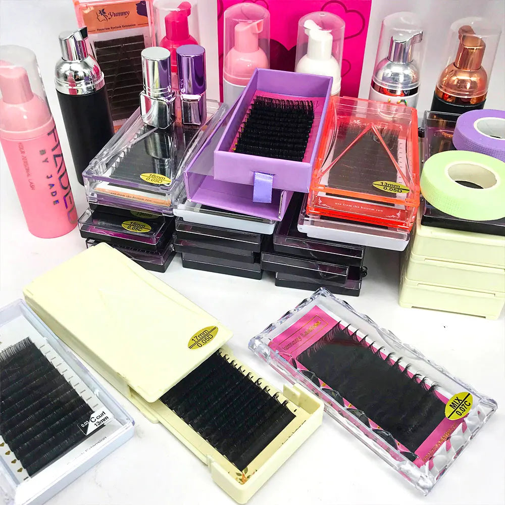 Medylashes Eyelash Extension Supplies Lash Extension Trays Best Quality Dark and Fluffy Trays Individual Eyelash Extension
