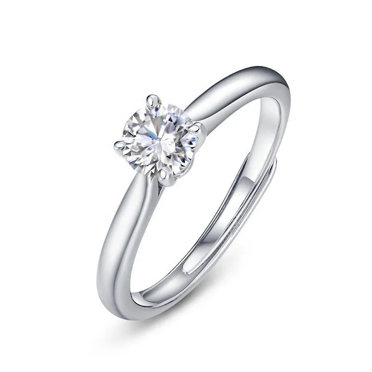 Factory Direct Sale Fine Jewelry Ring S925 Silver Ladies Wedding Diamond Moissanite Eternity Rings for Girls