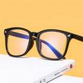 Popular Stock Cheap Candy Color Eyewear Anti Blue Light Optical Eyewear Large Square Rivet Prescription Myopia Glasses Frame