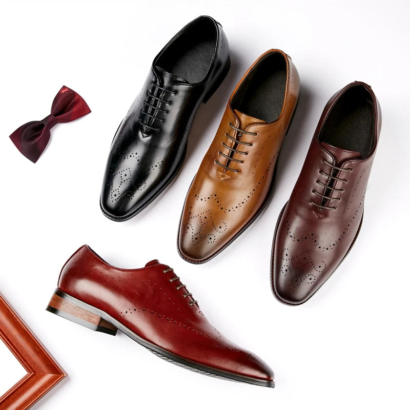 2022 Dropshipping Wholesale Britain Style Microfiber Leather Men's Oxford Dress Shoes with Pointed Toe Wedding Style