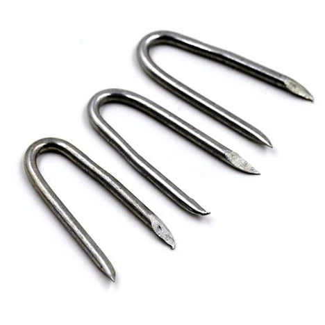Barbed U Staple Strip Nails 9 Gauge Collated Fence Staples Pins Galvanized U Type Nails