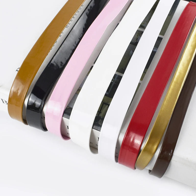 Meetee RD049 5-20mm PU Leather Edge Webbing Decoration Rope DIY Bag Accessories