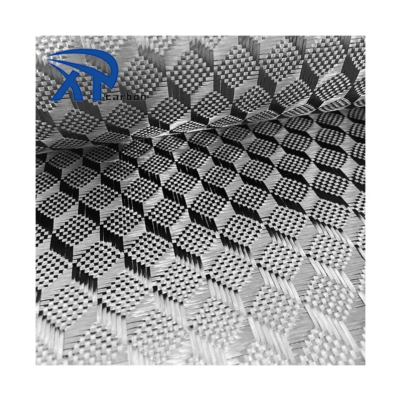 3K Carbon Fiber Cloth Jacquard Carbon Fiber Fabric for Outdoor Toy Decoration Umbrella Flame Retardant