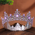 Hot Sale Circle Crystal Full Round Mixed Colorful Beauty Pageant Crown