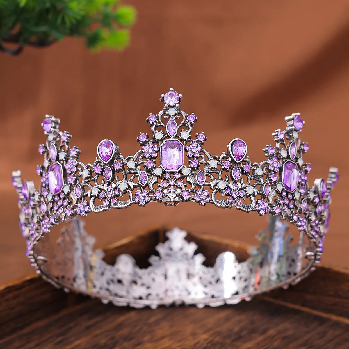 Hot Sale Circle Crystal Full Round Mixed Colorful Beauty Pageant Crown