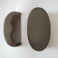 Dishi Custom logo Black Beech Boar Bristle Hair Beard Brush and Beard Comb Set