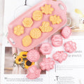 Saffron 8pcs/Box Bee Honeycomb Cookie Cutters Set of 8 Designs Multi Cutter Plastic Mini Cookies/Biscuits Tool