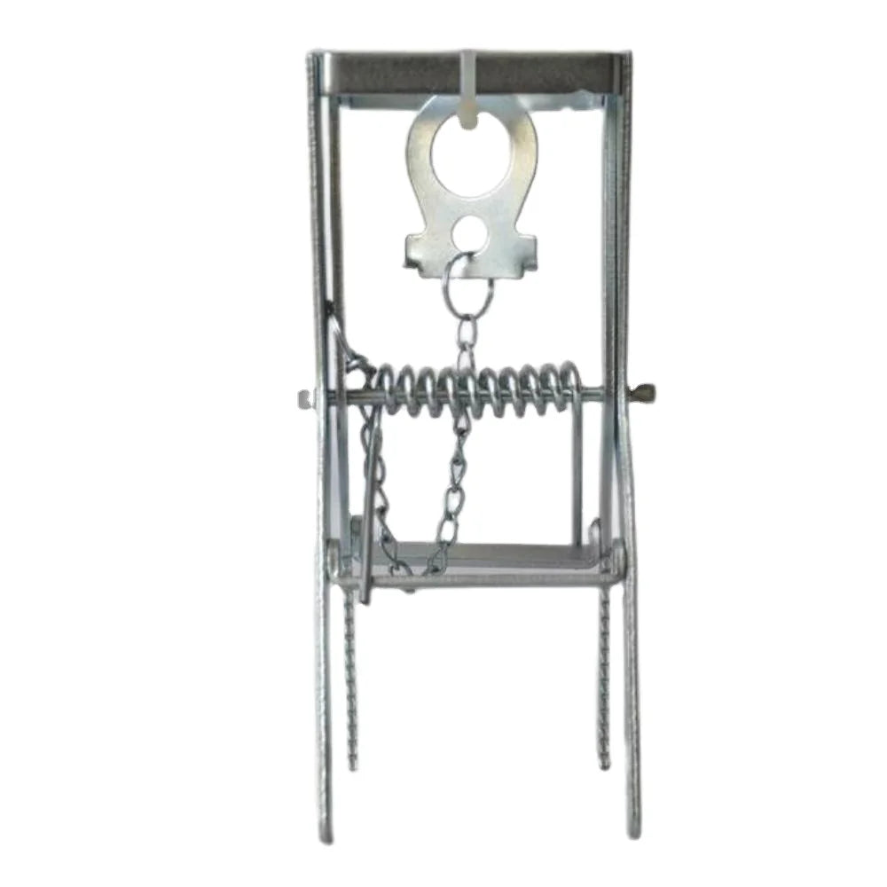Outdoor Reusable Silver Solid Galvanized Steel Eco-Friendly All-Season Scissor Mole Trap
