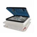 Wholesale  280x280mm 12V Manual Caravan Motorhome Exhaust Fan Roof Hatch With LED Lights