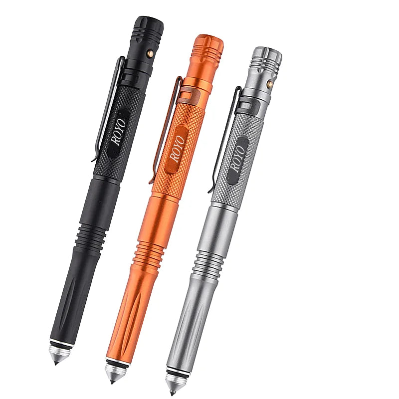 Hot Selling Portable Aluminum  Defense Pen EDC Tool Pens Tactical Pen Led Light with Custom LOGO