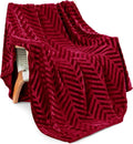 Modern 50x60 Inch Flannel Fleece Throw Blanket 100% Polyester All Season Lightweight Breathable Knitted Soft Blankets