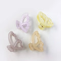 Korean Frosted Hollow Acrylic butterfly Hair Clip Claw Girls Cute Big Shark Hair Clip Ladies Translucent Matte Hair Claw Clips