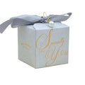 CSMD China Suppliers Cheap Empty Wedding Favors square Shape Glitter Gold Silver Candy Sweets Box for Parties