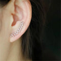 Fashion Geometric Hollow Drop Dangle Long Earrings Pin Large Ear Stud Climbers Crawler Earrings