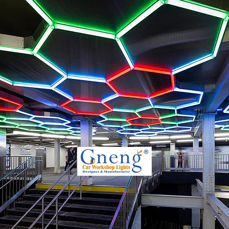 Hot Selling Mix Colors Changing Atmosphere Hexagonal Shape Rgb Fashion Tube Lights