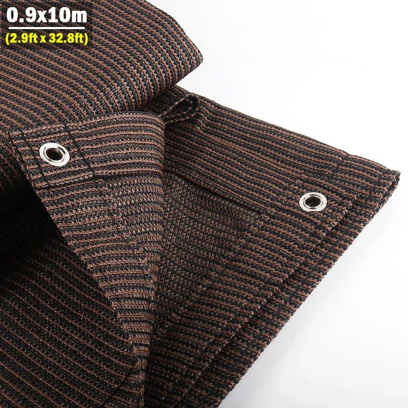 0.9x10m (2.9ftx32.8ft) Coffee Balcony Garden Privacy Screen Fence Cover Backyard Windscreen Swimming Pool Terrace Fence Mesh