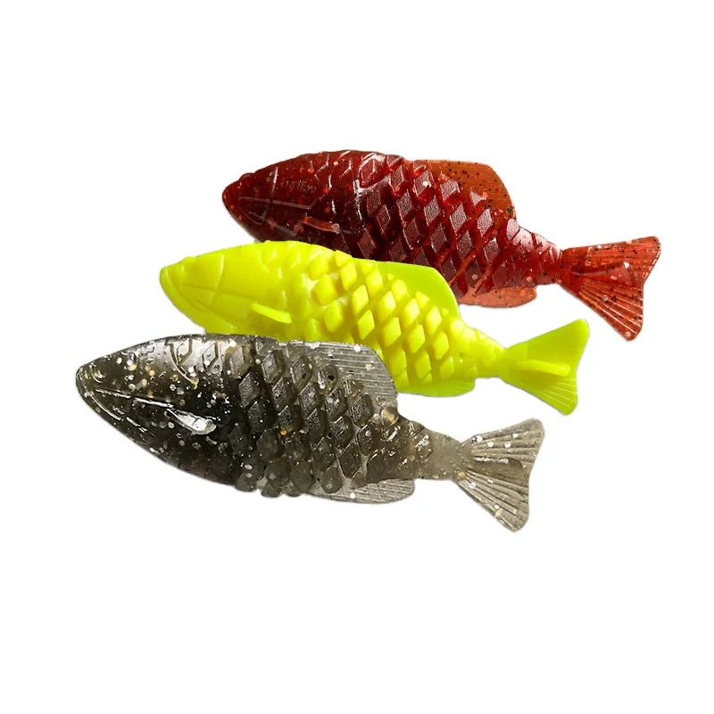 WEIHE 11.5g 90mm 6colors Artificial Silicone Soft Fishing Lure Bionic Crucian Carp Bait