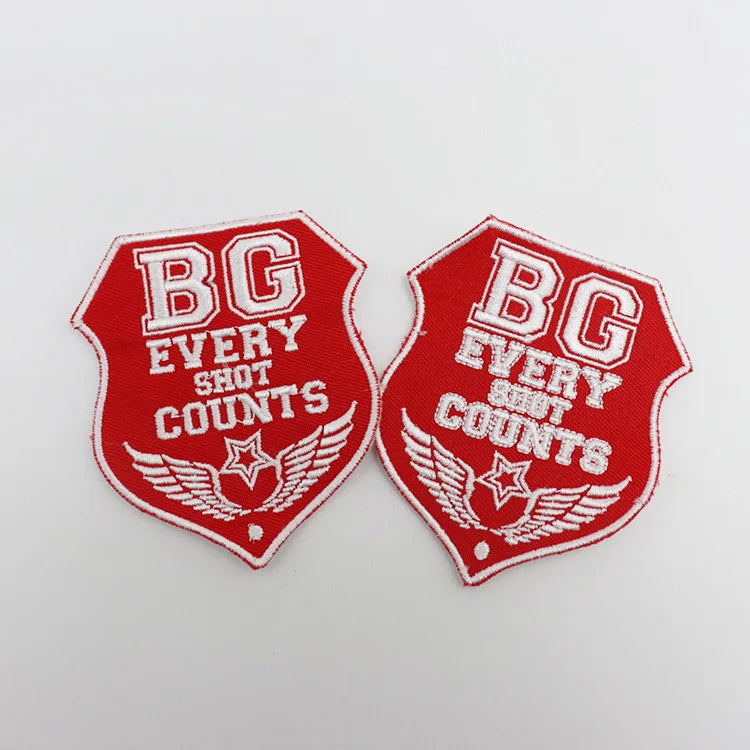 Custom Embroidered Patches with Logo Sew-On Badges for Clothing Brand Design Fabric Material