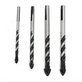 Triangular Carbide Twist Drill Bits 6mm/8mm/10mm/12mm Zinc Finish for Ceramic Tile Concrete Glass Marble Drilling Water Cooling