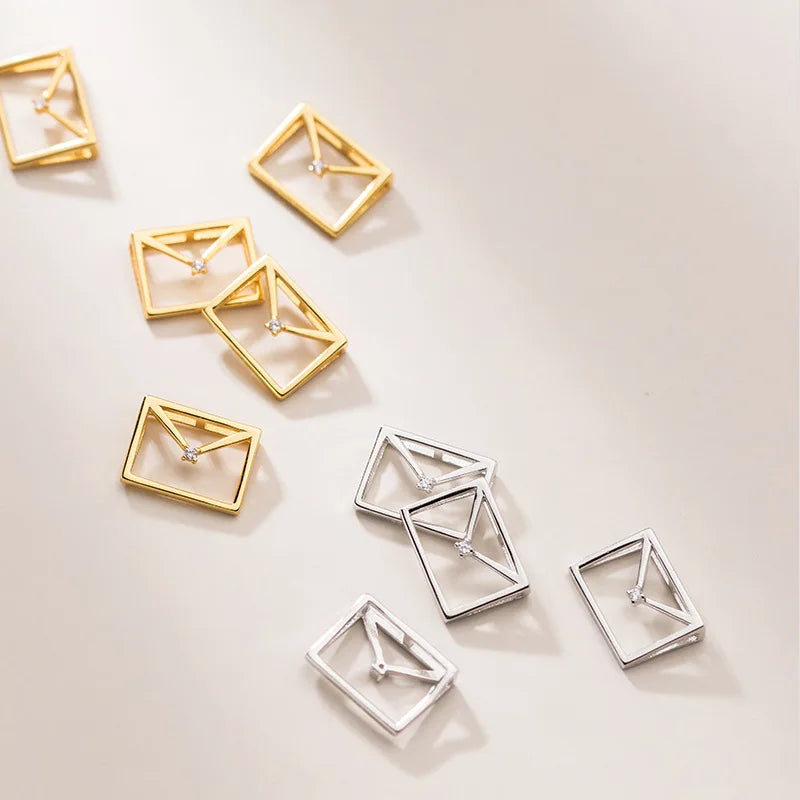 12mm Dainty Letter Envelope Charms 925 Sterling Silver Gold Envelope Charms for Jewelry Making Supplies