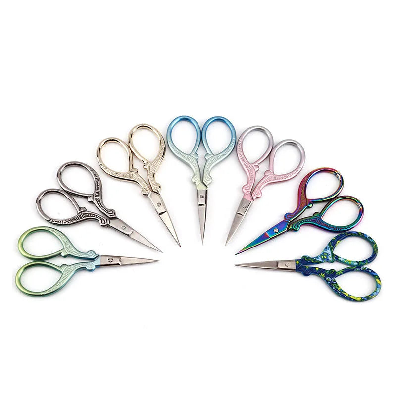 Vintage Cutting Scissor with Dragon Handle Titanium Embroidery Stainless Steel Material Home Cuts Tools
