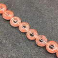 HZ HZ Handmade Decoration 4mm donut shape Watermelon Quartz Loose Beads Wholesale