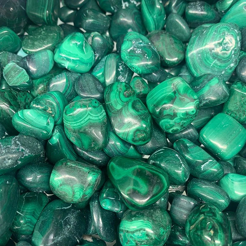 Natural Polished Green Malachite Crystal Tumbled Stones Malachite Chips for Decoration