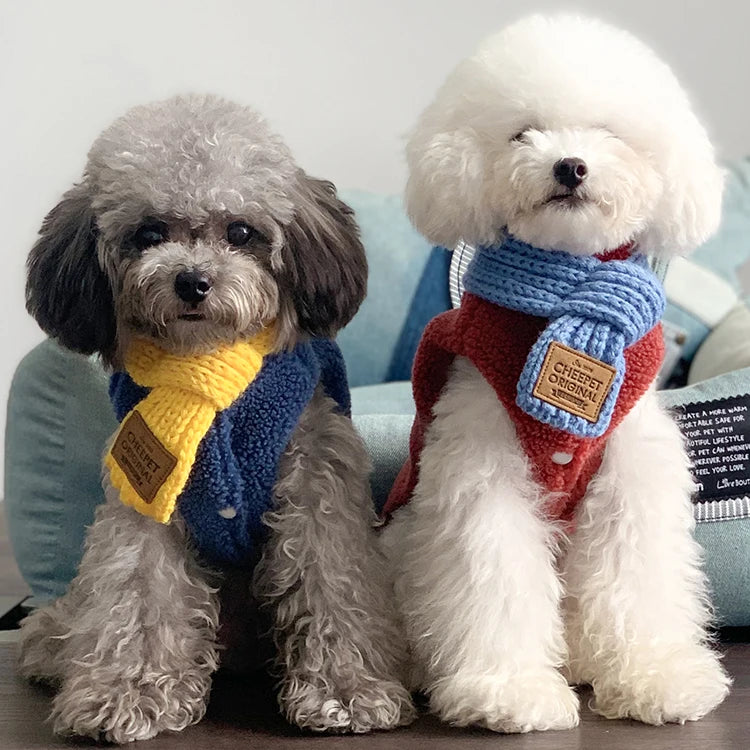 Sublimation Polyester Dog Scarf Custom Print Christmas Winter Fashion Collar for Dogs