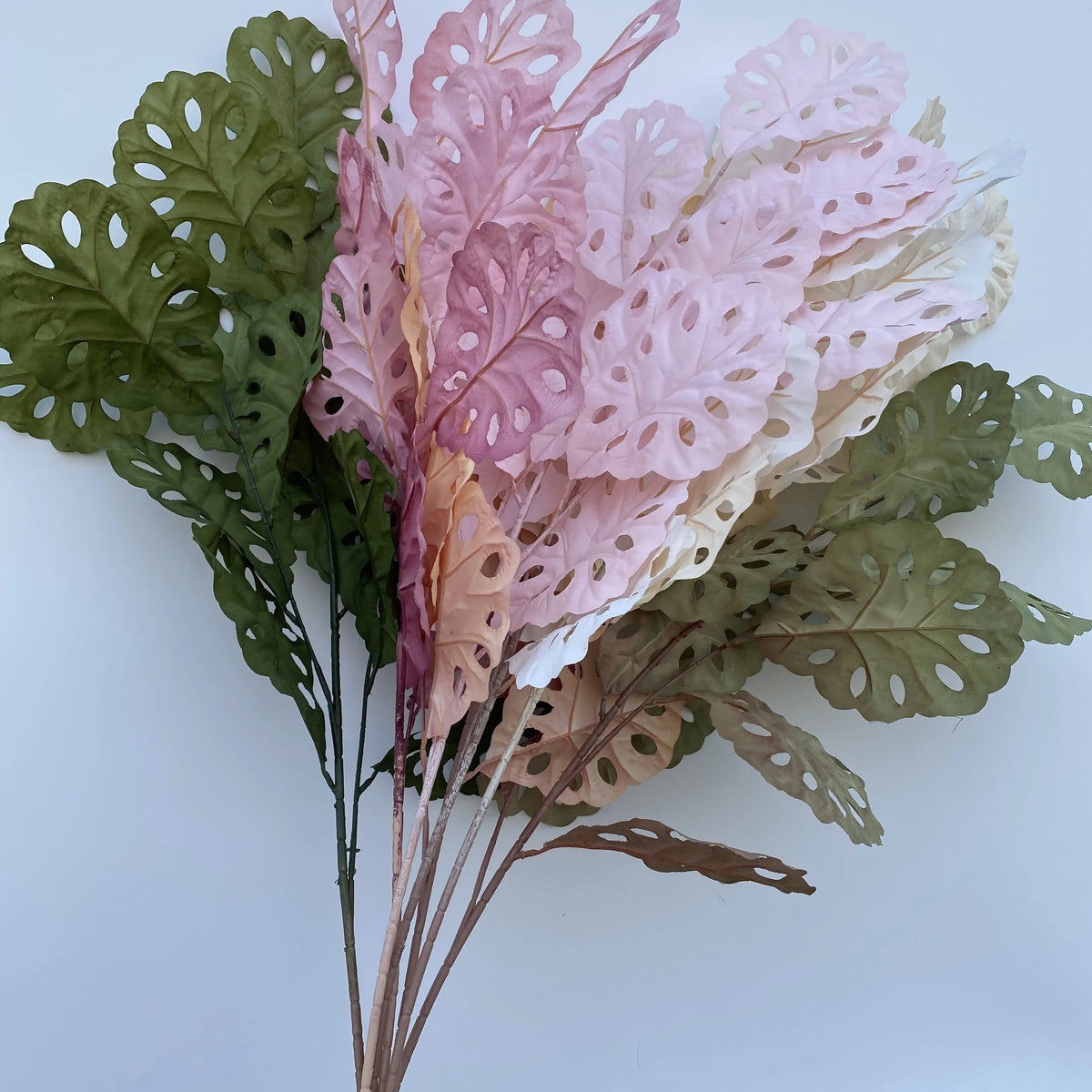 Queyiyi long branches leaf long branch hole leaf wedding decoration
