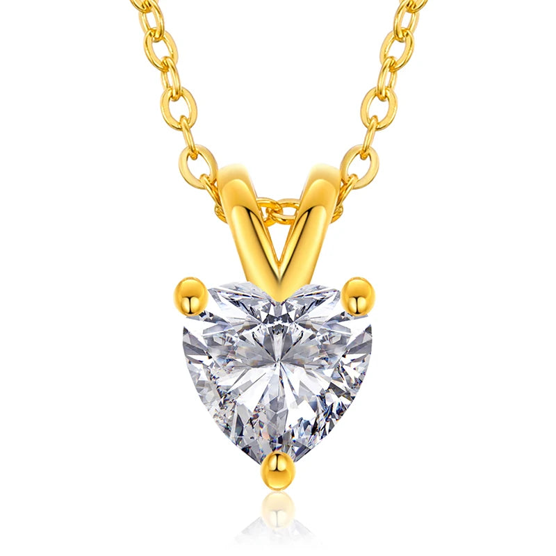 Best Selling Elegant Large Diamond Pendant Jewelry 18K Gold Plated 925 Sterling Silver VVS Moissanite Iced Out Pendant Necklace