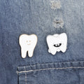 Cute Funny Cartoon Teeth Tooth Decay Metal Enamel Brooch Badge Pin Trendy Costume Backpack Jewelry Accessories for Kids Gifts