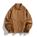 Custom logo Mens Coach Jacket Classic Windbreaker Relaxed Fit Snaps Blank Coat Lapel Collar Plain Coach Jackets Windbreakers