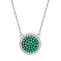 Elegant Luxury Women's Pendant Necklace 925 Sterling Silver Rhodium Plated for Wedding Party Zircon Main Stone