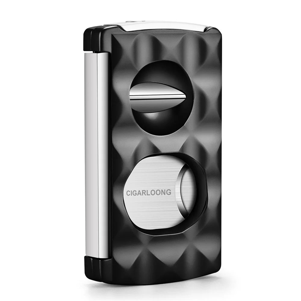 CIGARLOONG Wave Modern Style Multi-function Stainless Steel Sharp Blade Cigar Drill Cigar Holder 3 in 1 Cigar Cutter