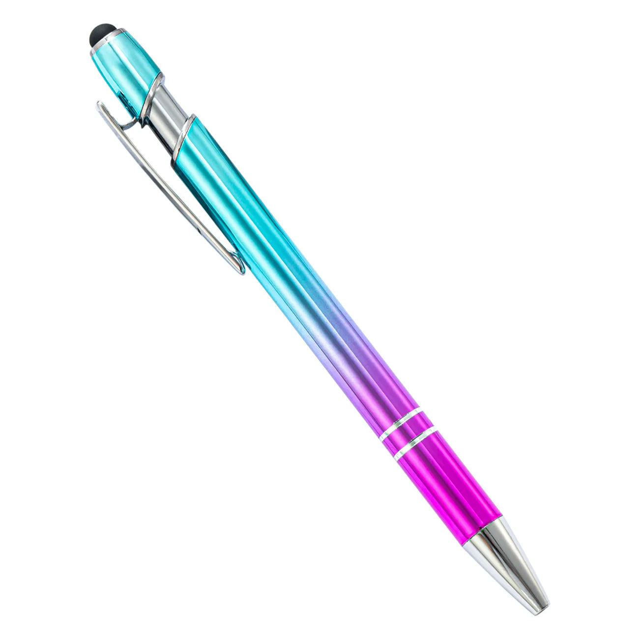 New Touch Screen Wholesale Gradual Change Color Aluminum Pen With Printing logo