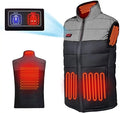 Men's Women's Casual Windproof Winter Heated Vest with Zipper 3 Adjustable Temperature Washable Gilet Battery Not Included