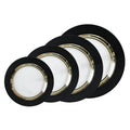 Wholesale Eco-Friendly Black Gold Handpainted High Grade Glass Plate for Wedding Party Use