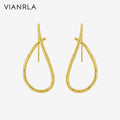 VIANRLA Minimalism Style 925 Silver Earring Jewelry Hoop Earrings Fashion Women's Jewelry Laser Custom Logo