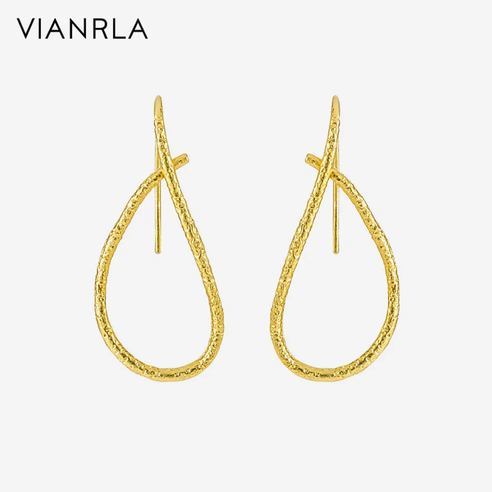 VIANRLA Minimalism Style 925 Silver Earring Jewelry Hoop Earrings Fashion Women's Jewelry Laser Custom Logo
