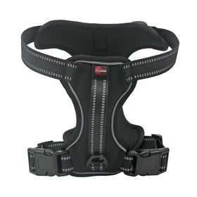 Professional Large Dog Tracking Harness Adjustable Reflective Rescue Safety Solid Pattern Nylon Mesh Breakaway Ribbons Sets