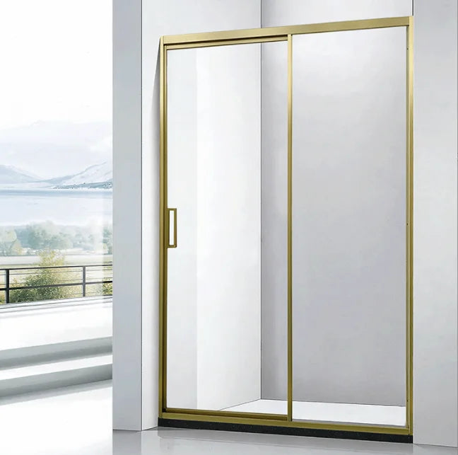Custom Modern Square Sliding Shower Door 8mm GM Stone Tempered Glass Stainless Steel Frame 5 Years CN;gua Warranty for Rectangle