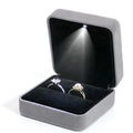 Wholesale Custom Luxury Gift Multiple Ring Box with Light Matte Color Portable and Waterproof Manufacture Logo for Ring